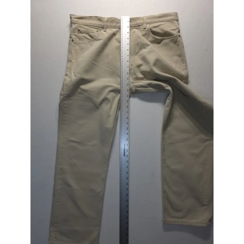 Levi's 505 Regular Fit Jeans Mens 40x30‎ Khaki Tan Denim Cotton Straight Leg